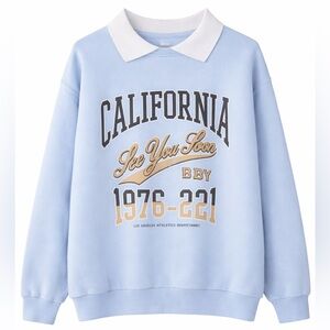 California Graphic Sweatshirt – Size M – Soft Flannel Feel